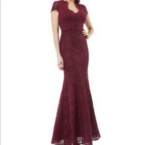 JS cap sleeve mermaid gown